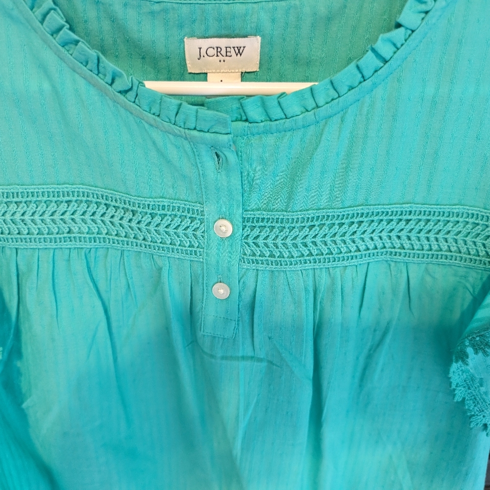 J Crew shirt top sleeveless 3 button blouse Women's BNWT - Picture 6 of 11